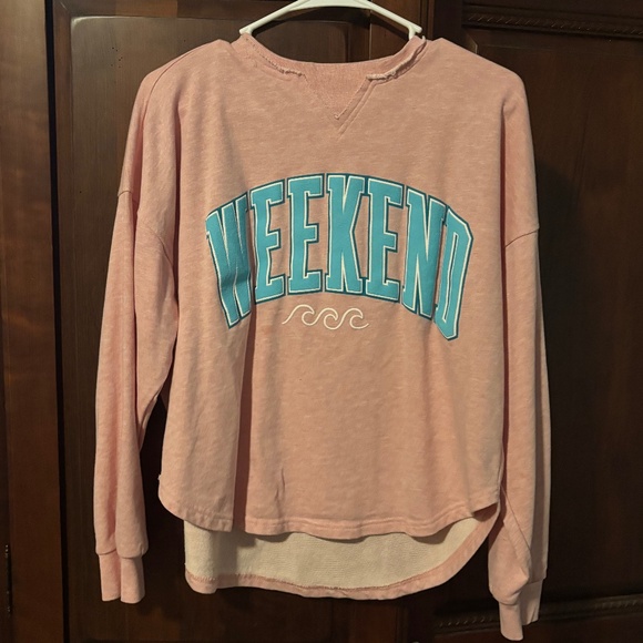 Pink Simply Southern Weekend sweatshirt Large - Picture 1 of 3